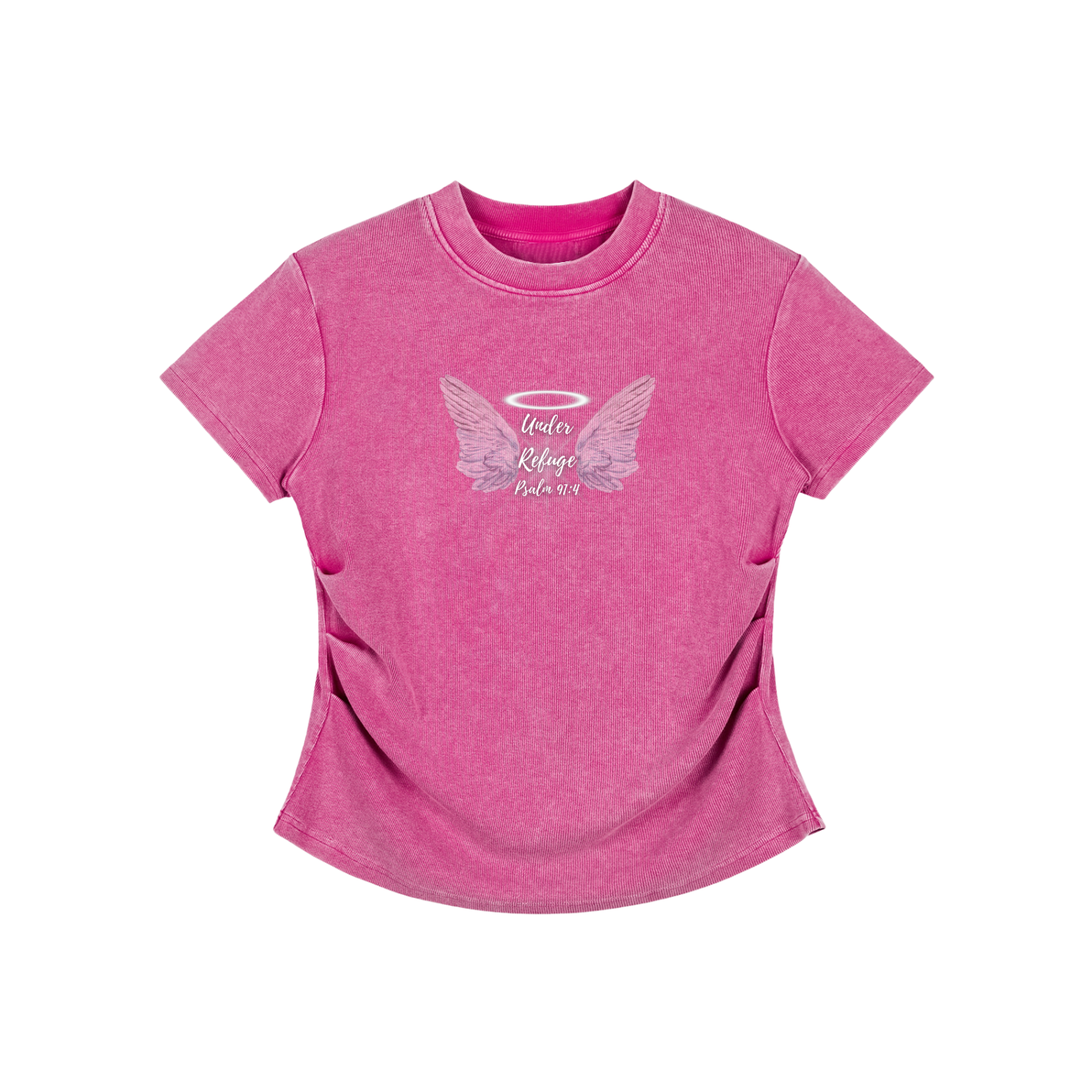 Sexy Fit,Vintage-Washed,Women's ,Bodycon,Faith Based Apparel,Wing T-Shirt,Graphic T-Shirt,Daily Casual,Cotton Spandex,Comfortable Fit