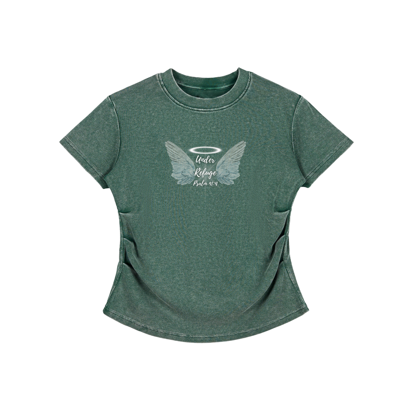 Sexy Fit,Vintage-Washed,Women's ,Bodycon,Faith Based Apparel,Wing T-Shirt,Graphic T-Shirt,Daily Casual,Cotton Spandex,Comfortable Fit