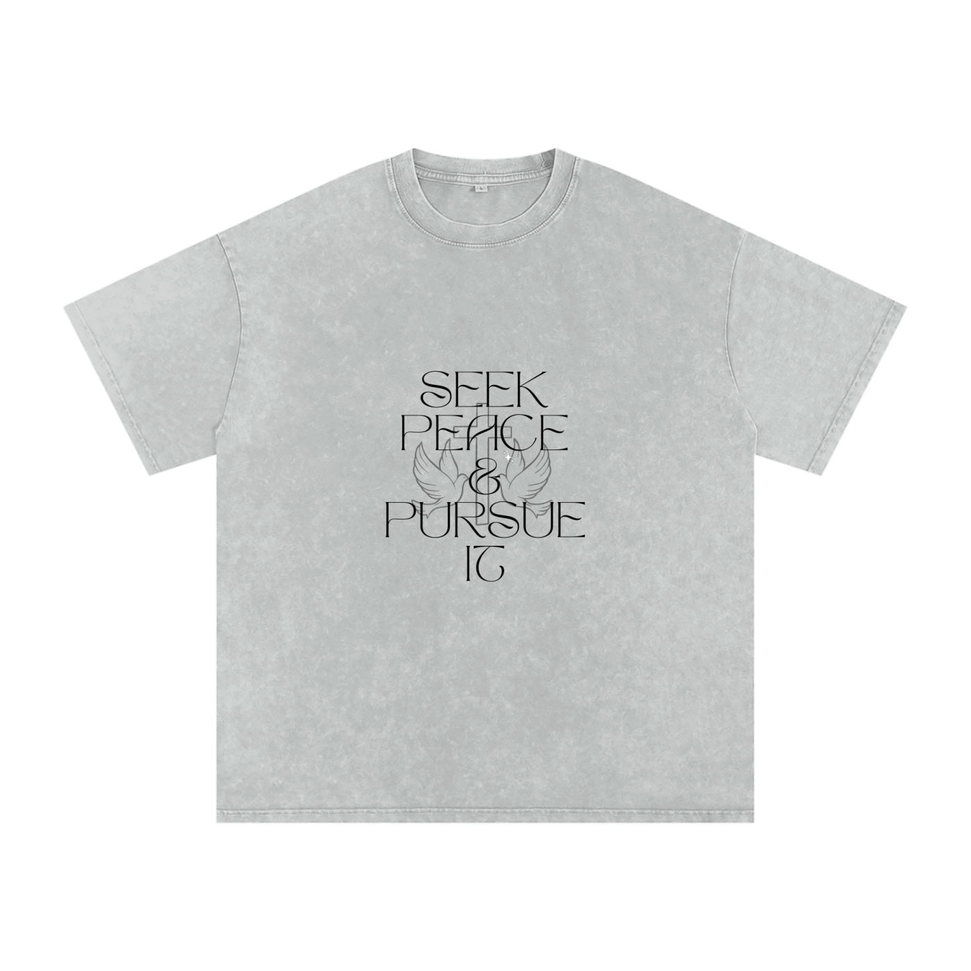 Unisex,Pure Cotton,Loose Fit,Faith Based Apparel,Snow Washed Oversized,Summer Fit,Daily Casual,Bible Verse,Big Letter Quote Tee,Basics