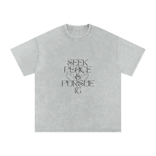Unisex,Pure Cotton,Loose Fit,Faith Based Apparel,Snow Washed Oversized,Summer Fit,Daily Casual,Bible Verse,Big Letter Quote Tee,Basics