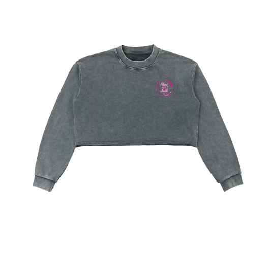 Charitible Cause,Donation Based,Faith Based Apparel,Nonprofit Merchandise,Womens' Fashion,Pure Cotton,Snow Washed Raw Edge Cotton,Peace Collective,Cropped Sweatshirt,Thick Fabric