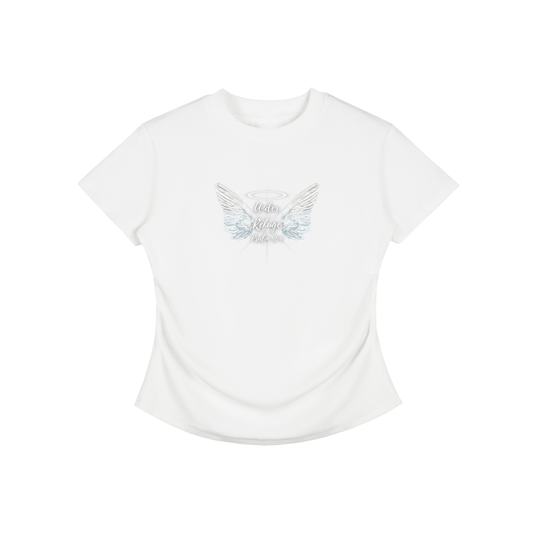 Sexy Fit,Vintage-Washed,Women's ,Bodycon,Faith Based Apparel,Wing T-Shirt,Graphic T-Shirt,Daily Casual,Cotton Spandex,Comfortable Fit