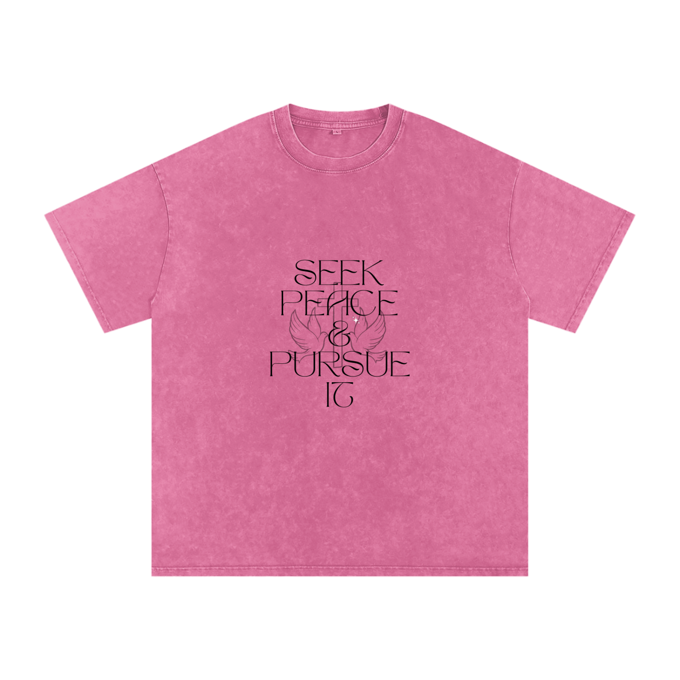 Unisex,Pure Cotton,Loose Fit,Faith Based Apparel,Snow Washed Oversized,Summer Fit,Daily Casual,Bible Verse,Big Letter Quote Tee,Basics