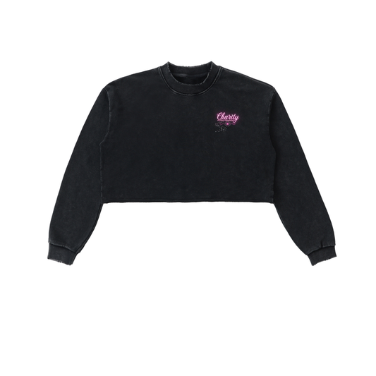 Charitble Cause,Donation Based,Nonprofit Merchandise,Peace Collective,Womens' Fashion,Thick Fabric,Cropped Sweatshirt,Pure Cotton,Raw Edge ,Daily Casual