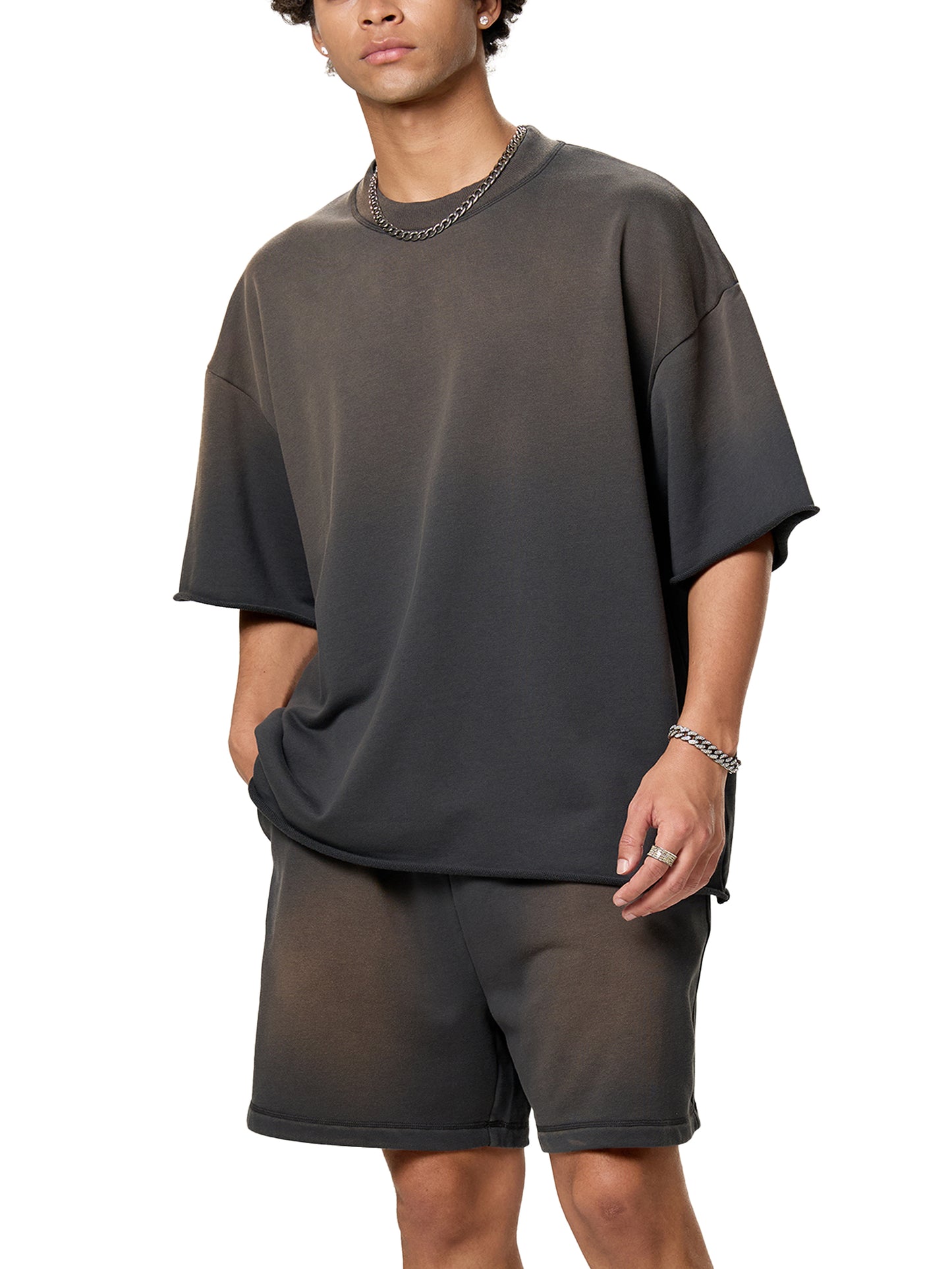 Donation Based,Nonprofit Merchandise,Peace Collective,Sun Fade Raw Edge Cut,Unisex,Moderate Thickness,Loose Fit,Pure Cotton,Charity ,Charitble Cause