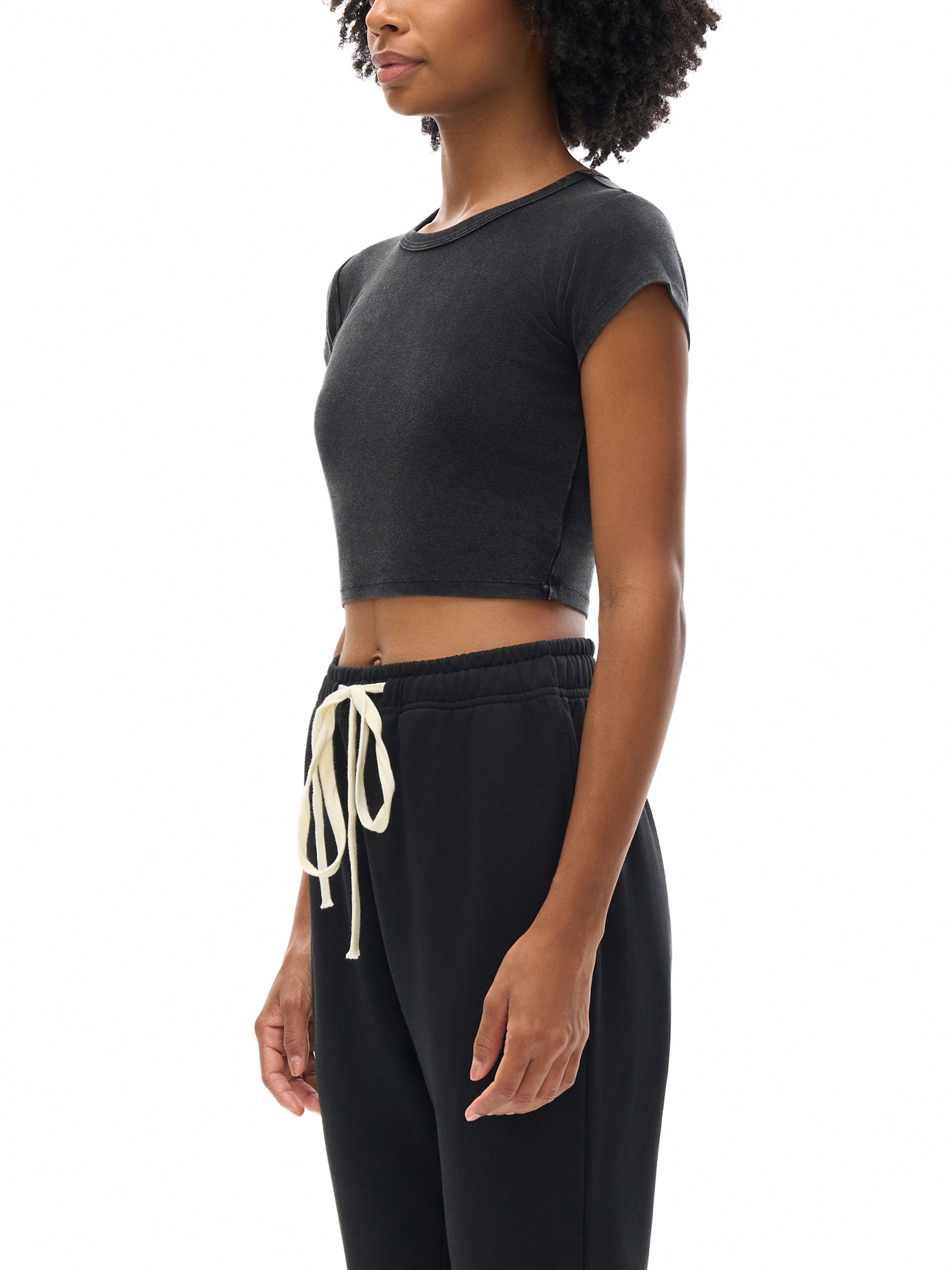 Charitible Cause,Donation Based ,Nonprofit Merchandise,Faith Based Apparel,Peace Collective,Womens' Fashion Top,Snow Washed Crop Top,Blended Cotton,Daily Casual,Moderate Thickness