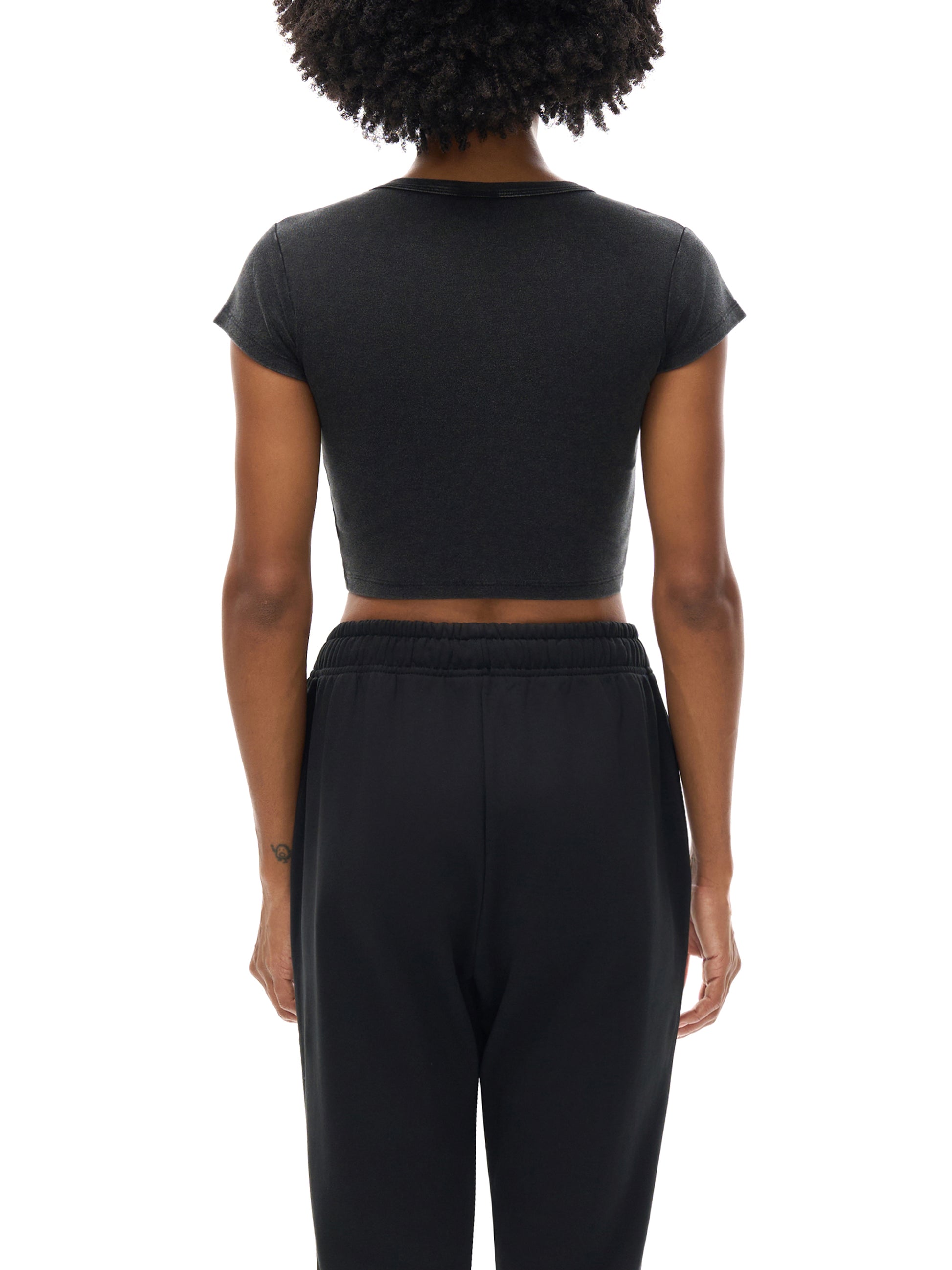 Charitible Cause,Donation Based ,Nonprofit Merchandise,Faith Based Apparel,Peace Collective,Womens' Fashion Top,Snow Washed Crop Top,Blended Cotton,Daily Casual,Moderate Thickness