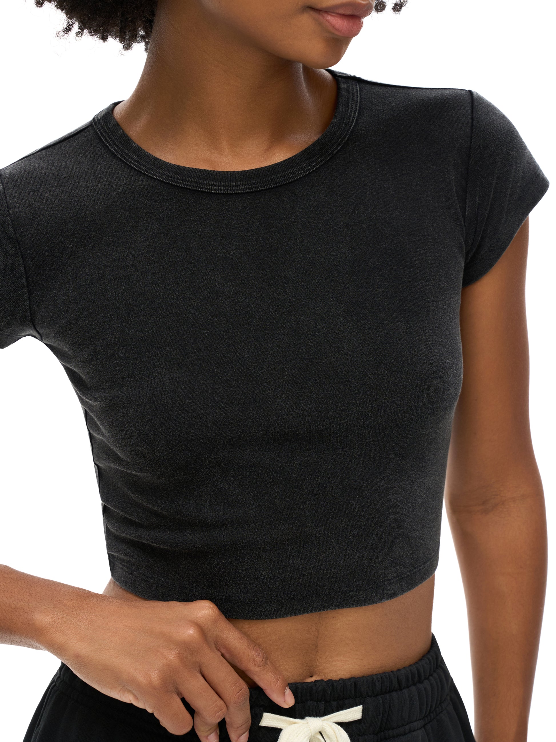 Charitible Cause,Donation Based ,Nonprofit Merchandise,Faith Based Apparel,Peace Collective,Womens' Fashion Top,Snow Washed Crop Top,Blended Cotton,Daily Casual,Moderate Thickness